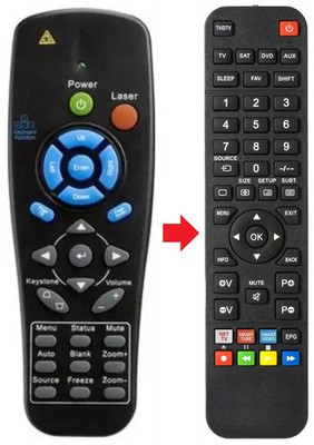 Fernbedienung geeignet für VIEWSONIC PJ588D | PJ766D | POLYVISION-PJ920