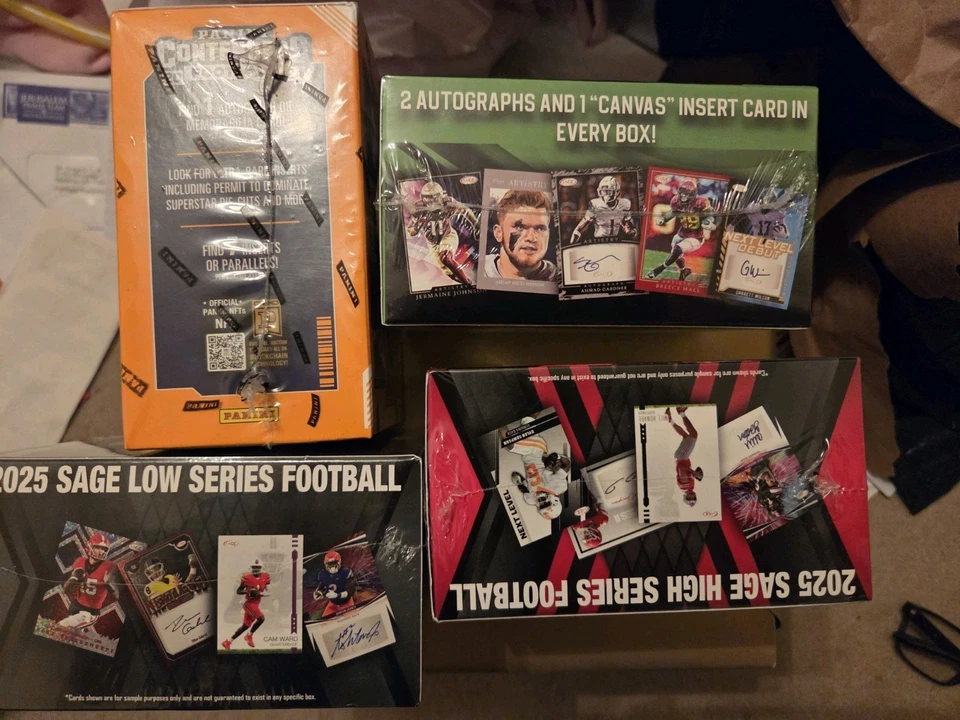 Lot of 4 Football Blaster Box Includes 24' Contenders, Sage25' Low/high 22'Sage - Image 3 of 3