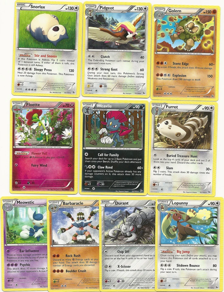 2014 COMPLETE (91) XY FLASHFIRE BASE SET Pokemon Card Set-8 HOLO+83 NONHOLO NM/M - Image 3 of 4