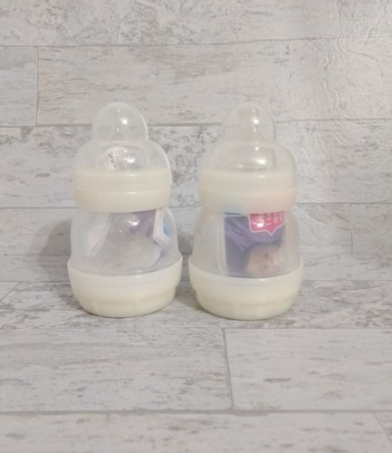 New MAM Easy Start Anti-Colic 4.5 oz Bottles & Mam Newborn Pacifiers set of 2