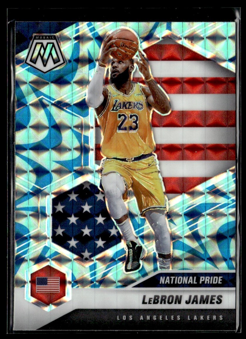 2020-21 Panini Mosaic Blue reactive LeBron James Los Angeles Lakers #247