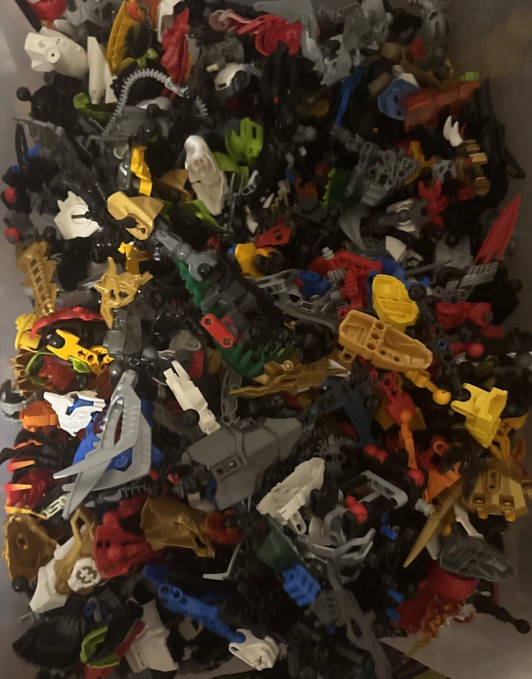Lego 50 Random Bionicle Technic and/or Hero Factory Pieces Parts Bulk Masks - Image 3 of 4