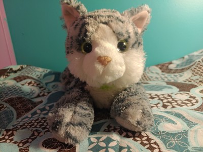 Aurora Flopsies Lily Grey Silver White Tabby Cat Plush Stuffed Animal 31358 12''