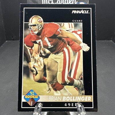 1992 Pinnacle Brian Bollinger #328 Rookie RC San Francisco 49ers