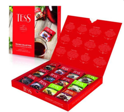 Tess Tee Set 12 Teesorten 60 Teebeutel Geschenkset