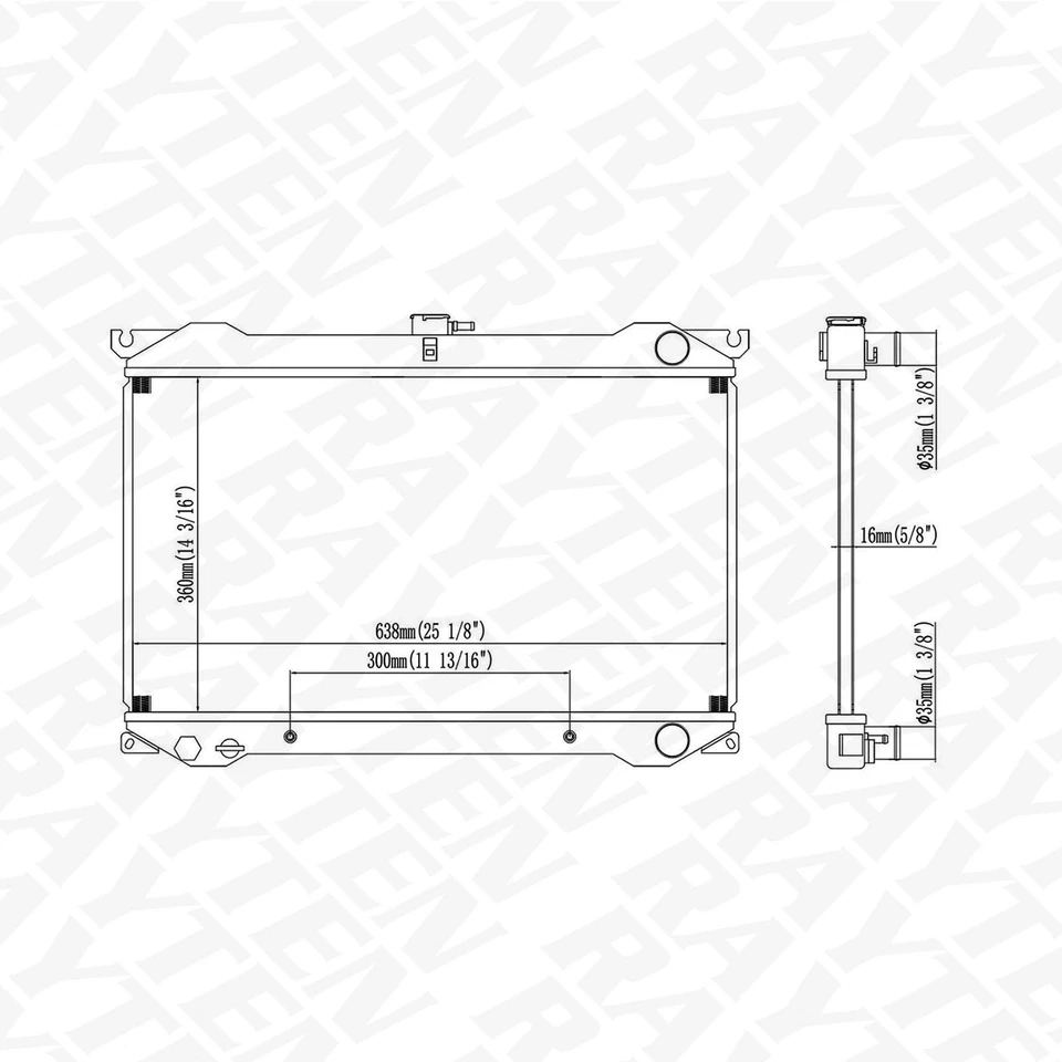 Radiator Fit for 86-84 Nissan 200SX - Image 2 of 4