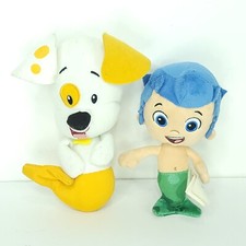 Nickelodeon Jr Bubble Guppies Bubble Puppy And Gil 6  Plush Mermaid Lot Of 2