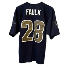 Marshall Faulk St. Louis Rams #28 Football NFL Hall of Fame Home Jersey Size M