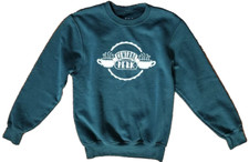 Friends Kids Sweatshirt Central Perk Size Large 10/12 Dark Green