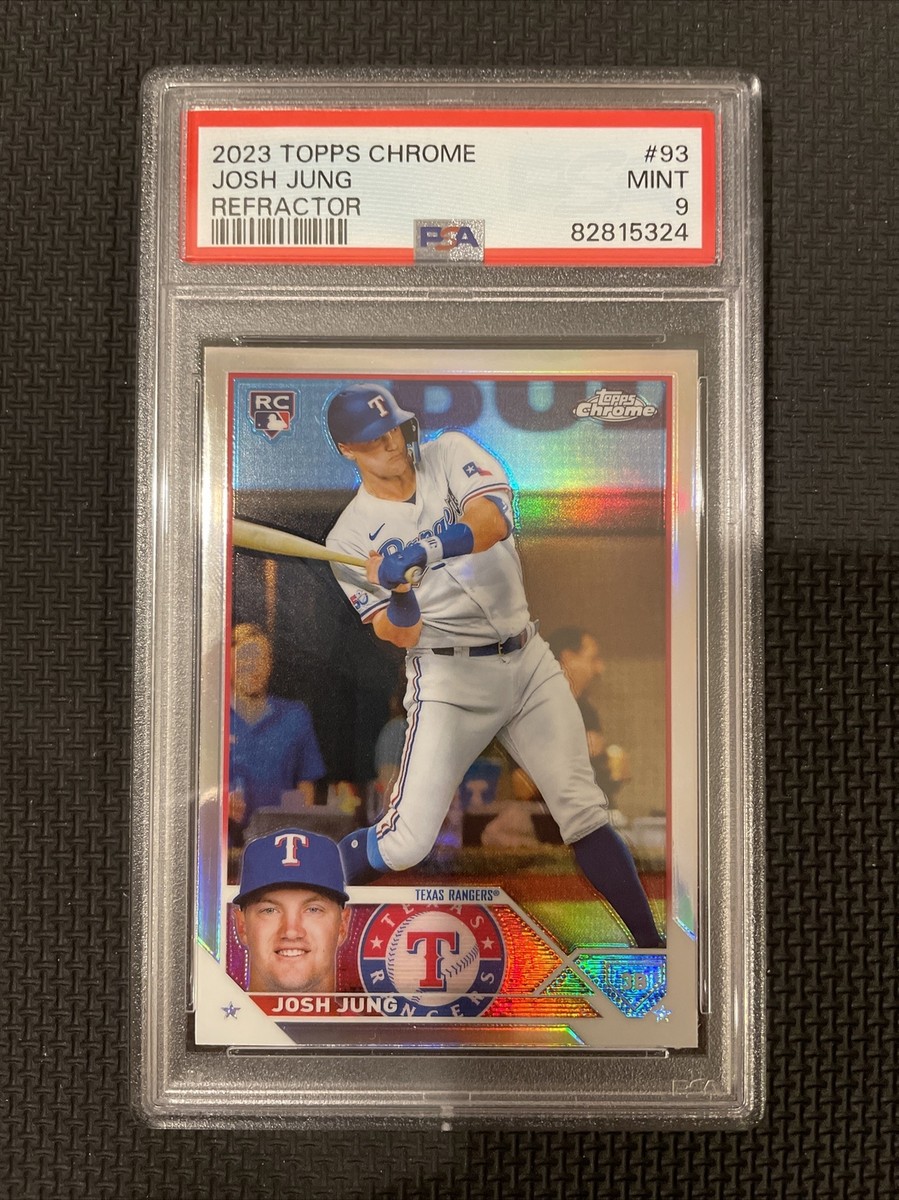 ☆kocr9★ 2023 Topps Chrome Josh Jung Refractor RC #93 PSA 9 Mint