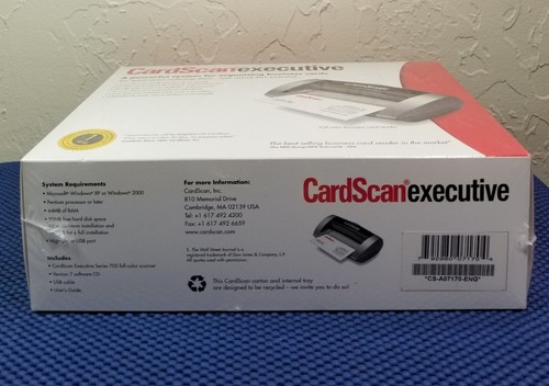 NEW! SEALED CardScan Executive 700 Compact Business Card Scanner (CS-A07170-ENG) - Picture 5 of 8