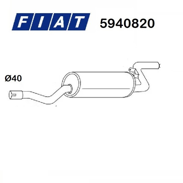 Hinterer SchalldÄMpfer Fiat 127 1.050 Originale 5940820-image