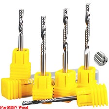 3.175/4mm Single Flute Spiral Cutter Router Bit End Mill For MDF / Wood Cutting