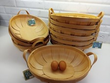 10 Woven Wooden Easter Baskets w/Fixed Handles - 8.95 Shipping Mainland USA 