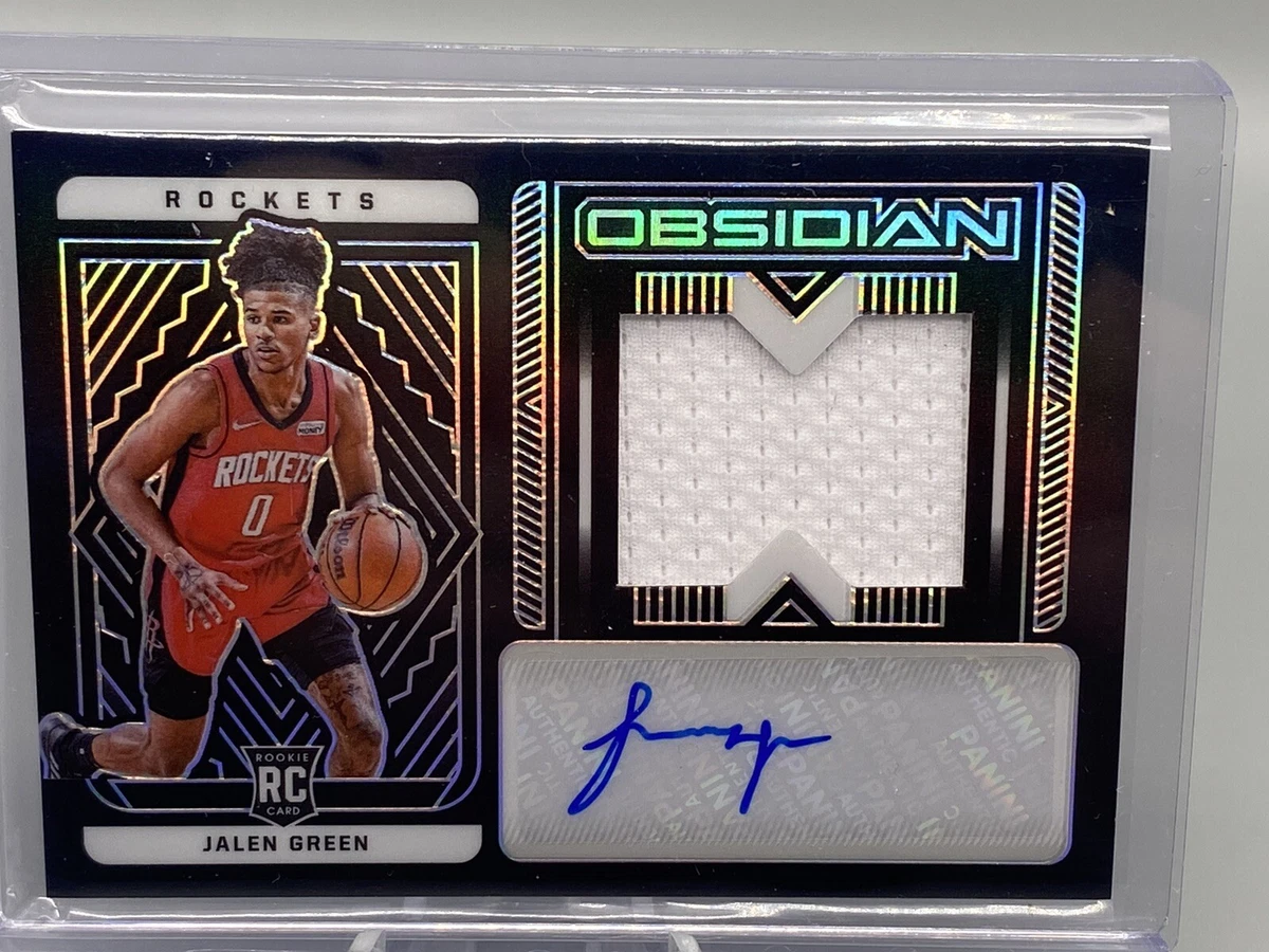 JALEN GREEN ✨2021-22 OBSIDIAN ✨RPA ✨ROOKIE PATCH AUTO ✨# /99 ✨ROCKETS✨SSP✨HOLO