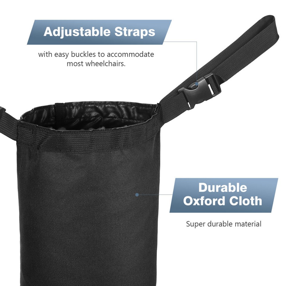 Oxygen Bag for Wheelchair Cylinder Pannier Storage Buggy Travel