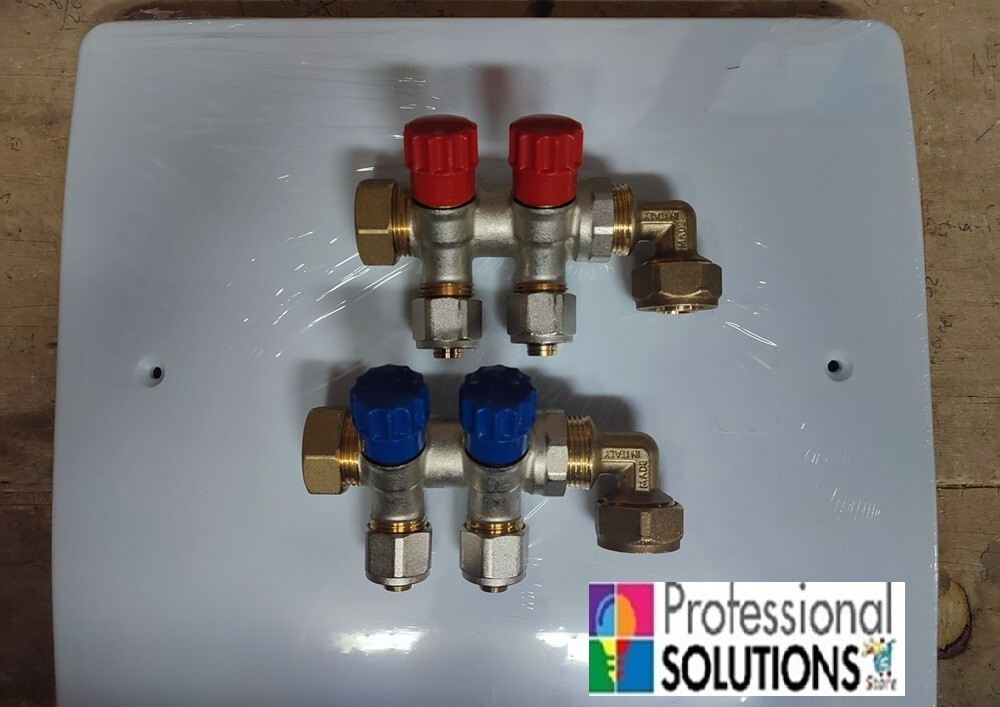 Kit Collettore 2+2 Rubinetti 3/4 per Multistrato 16x2 con Box Incasso