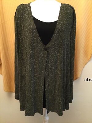 CM Shapes Woman s Plus 1 Piece Tank & Jacket Size 3X