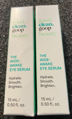 LOT OF 2 - good.clean.goop The Wide Awake Eye Serum - 0.5 oz ea NIB