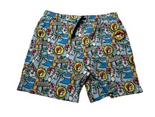 NEW BUC-EES Men's SWIM TRUNKS Beaver Palm Trees Beach Tropical Cartoon Size XXL