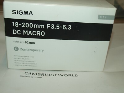 Sigma 18 0mm F3 5 6 3 Dc Macro Os Hsm New Contemporary Lens For Canon Cameras Ebay