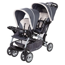 Sit N' Stand Convertible Double Stroller with Safety Harness Storage, Magnolia