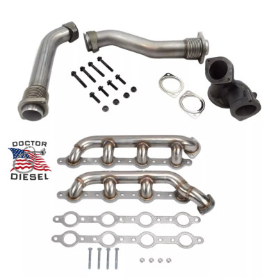 Turbocharger Up Pipe Kit & Tubular Manifold For 1999.5-2003 Ford 7.3 Powerstroke