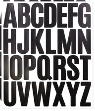 Black Alphabet Stickers 5.5cm Big Letters A to Z Scrapbooking Crafts Office Work