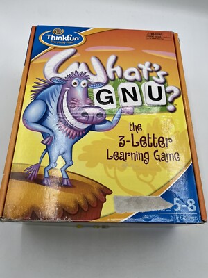 What's GNU? ThinkFun Letter Word Learning Spelling Family Game 100% Complete