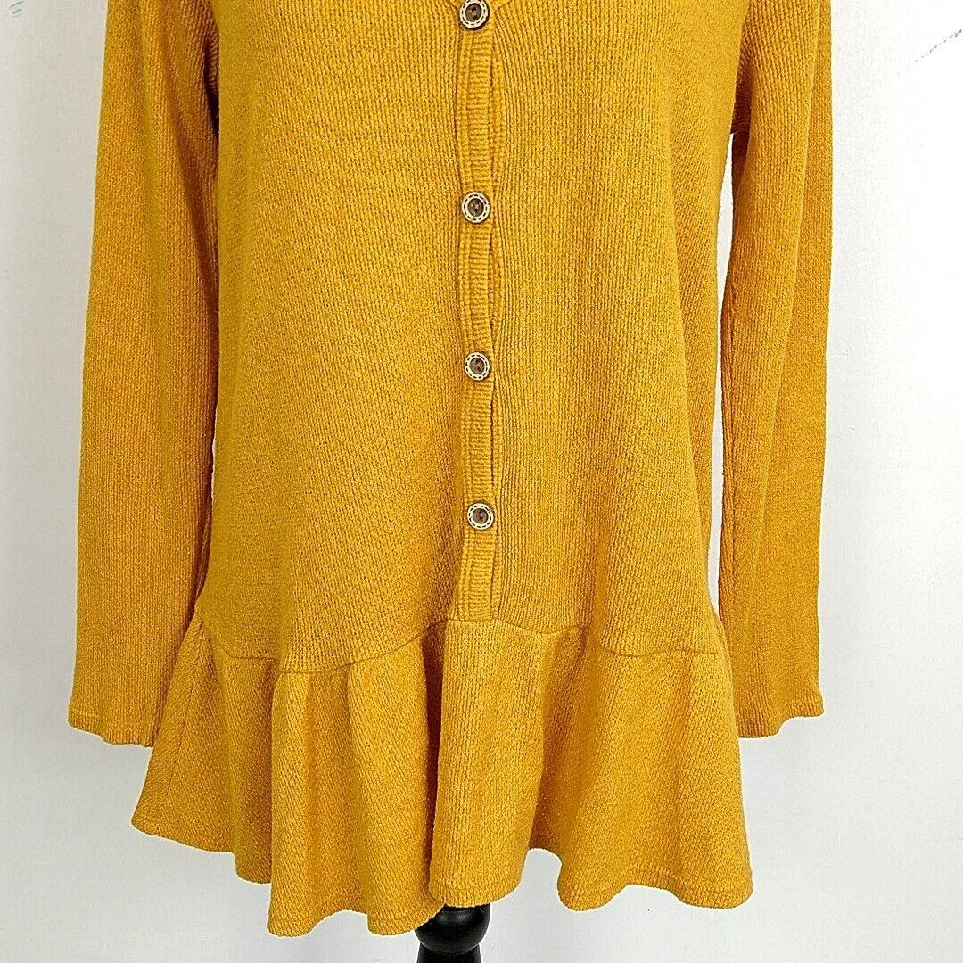 Fantastic Fawn Womens sz L Sweater Solid Yellow B… - image 3