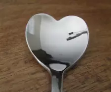 6 Alessi for Delta Airlines Heart Shaped Coffee Tea Ice Cream Demitasse Spoons