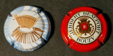 Lot lettre B - BEAUFORT H. accordéon blason/ 2 CAPSULES PLAQUE MUSELET CHAMPAGNE