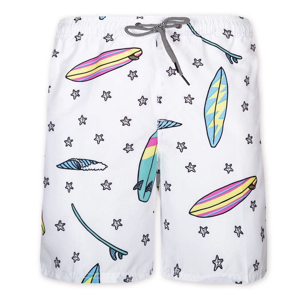 Hermosos bañadores gigantes para hombre de secado rápido de playa vacaciones trajes de baño pantalones cortos de tabla Foto 3 de 4