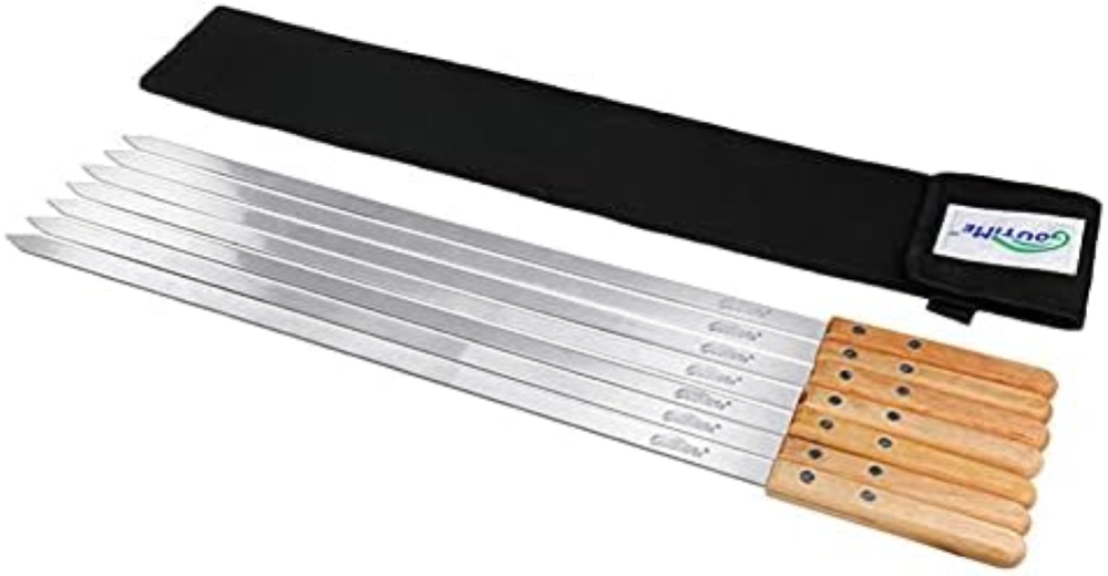 Goutime Spiedini per Kabobs, Shish Kebab Spiedini in legno per grigliate, Spiedi