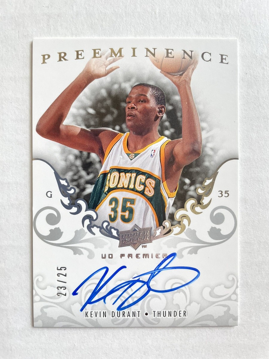 Kevin Durant 2008-09 NBA UD Premier Preeminence Auto /25 PE-KD 