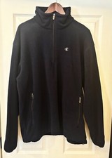 Champion Men  s Size XL fleece Navy Blue Pullover 1/4 Zip