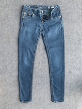 Miss Me Women's Skinny Jeans, Women  s Size 26x29 Blue Denim Rhinestone Low Rise