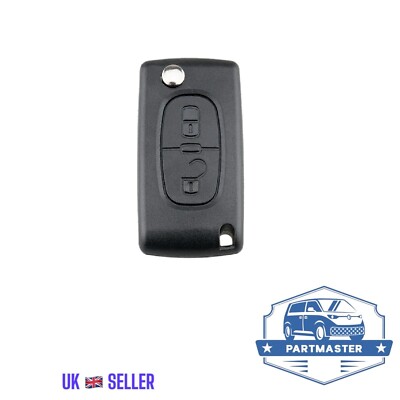 2 KNOPF AUTO SCHLÜSSEL GEHÄUSE FOB CASE CE0523 FÜR PEUGEOT 307 308 407 607 CITROEN C5 C6