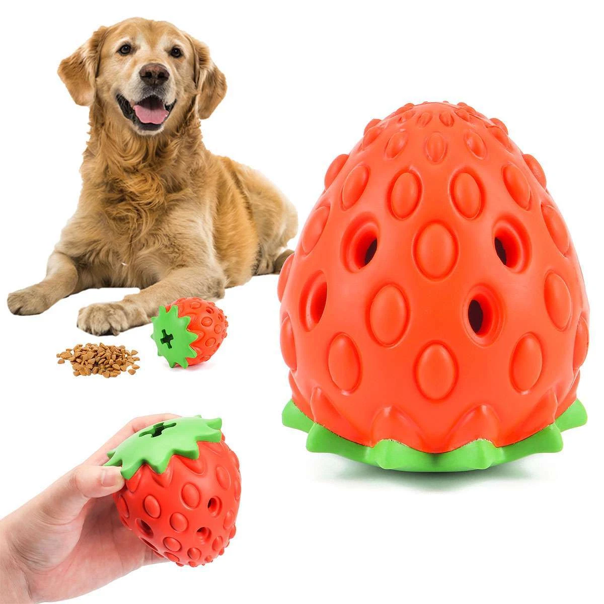 Food Dispensing Dog Toy, Interactive Dog Puzzle Chew Toys For Aggressive  Chewers, Durable Natural Rubber Dog Food Toys For Iq Training & Mental  Enrichment (light ) - Temu