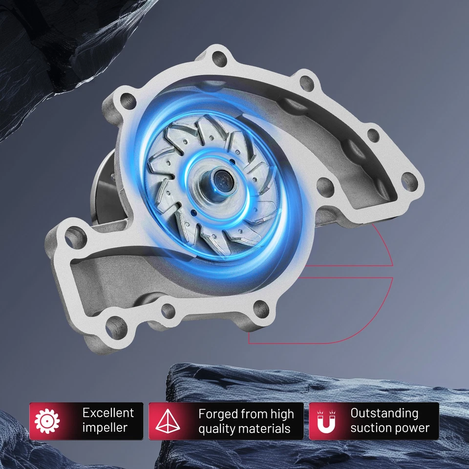 Water Pump With Gasket Fits Chevrolet Buick Oldsmobile Pontiac 3.8L V6 OHV 42097 Foto 4 de 4