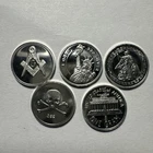Lot Of 5 Mint State Gold - 1 Gram 999 Fine Silver Rounds