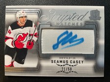 24-25 The Cup Hockey Scripted Swatches Rookie Patch Auto SS-SC Seamus Casey #/50