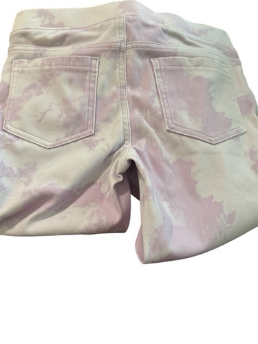 NWT Lands’ End Size 8+ Girl Kid Tie Dye Denim Jegging Lilac Off White Stretch - Picture 3 of 6