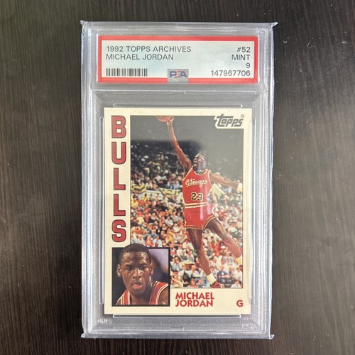 MICHAEL JORDAN 1992 TOPPS ARCHIVES #52 CHICAGO BULLS GRADED PSA 9 MINT