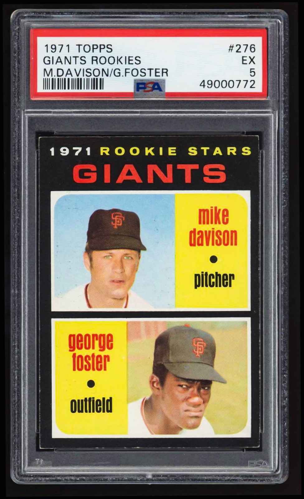 1971 Topps George Foster RC PSA 5 EX Mike Davison Giants Rookie Stars #276