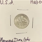 1963-D Roosevelt Dime 10C Silver 0.900 Denver Business Strike KM#195