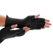 Isotoner Compression Gloves Black X Small Therapeutic Support for Arthritis