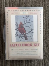 Red Cardinal Latch Hook Complete Kit Rug 20" X 15" NOS