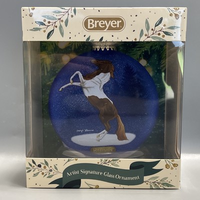 Breyer Christmas 2022 Pintos Artist Signature Ornament Globe 700826