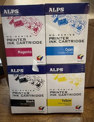 Lot of (4) ALPS INK -CMYK - OEM For Alps MD Series Printers